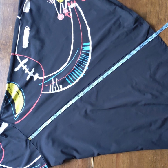 Desigual Short Sleeve Midi A-Line Dress S, Black with Colorful Abstract … - Picture 11 of 12